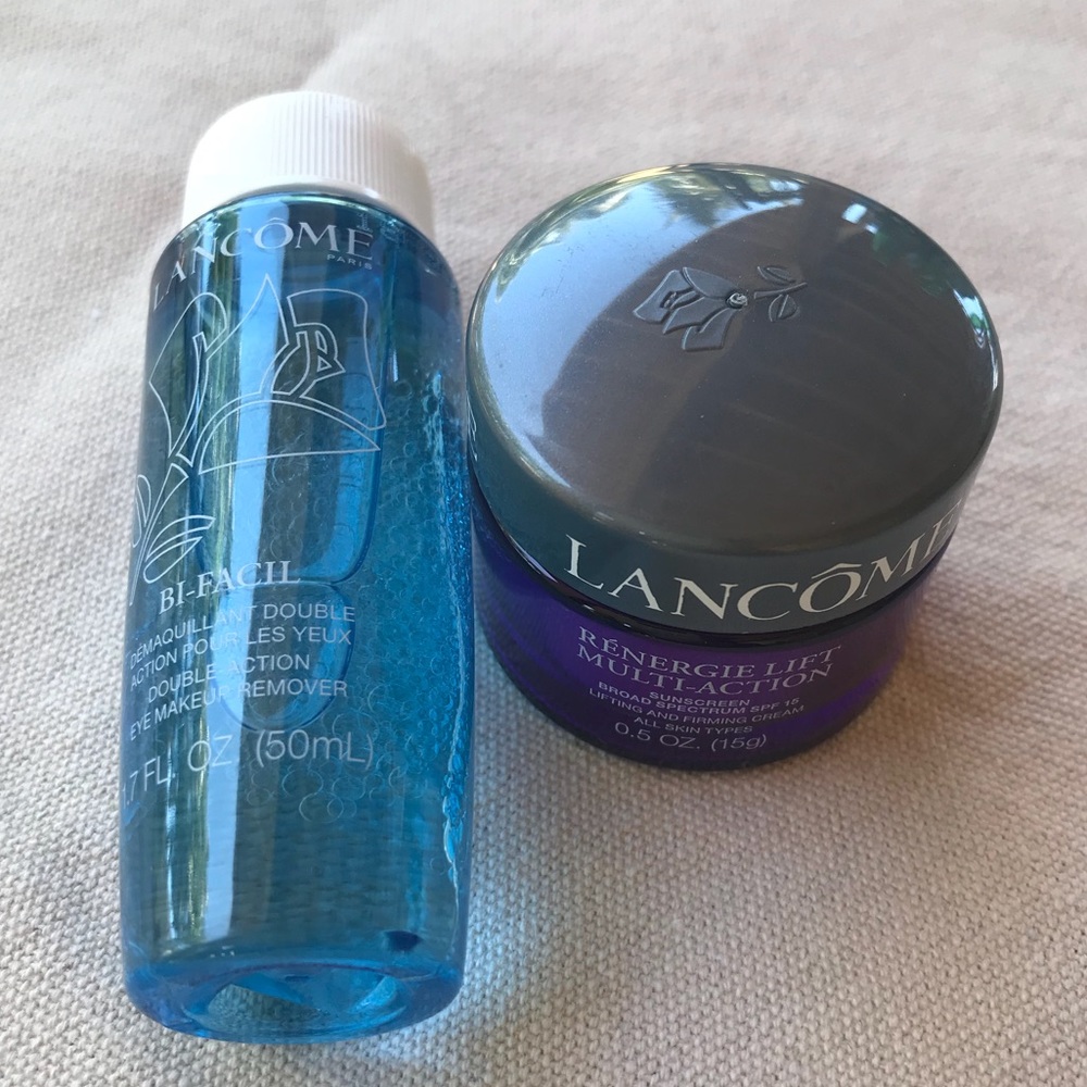 NEVER USED Lancôme set. Makeup remover + sunscreen